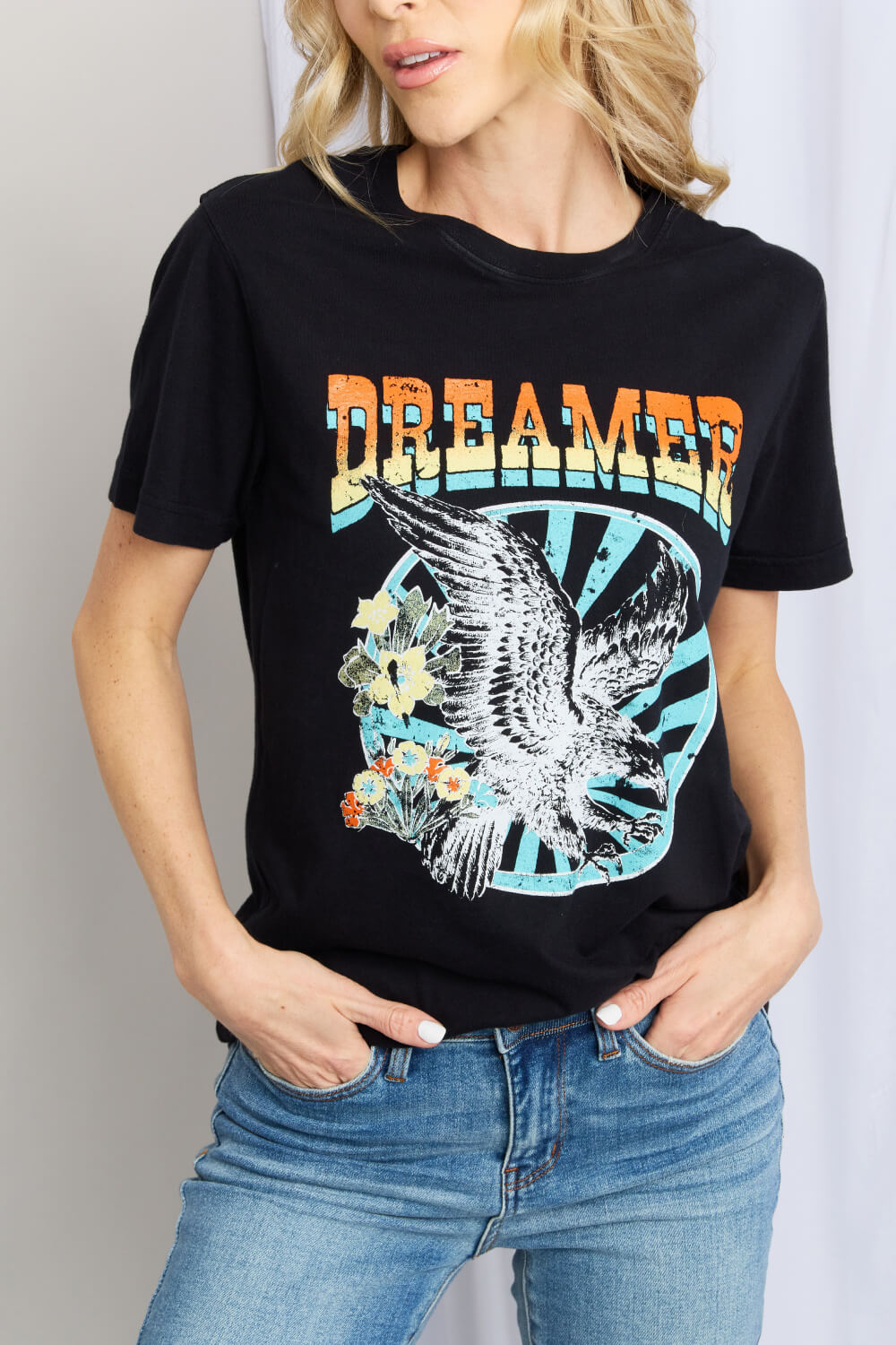 DREAMER Graphic T Shirt Black Barn Boutique