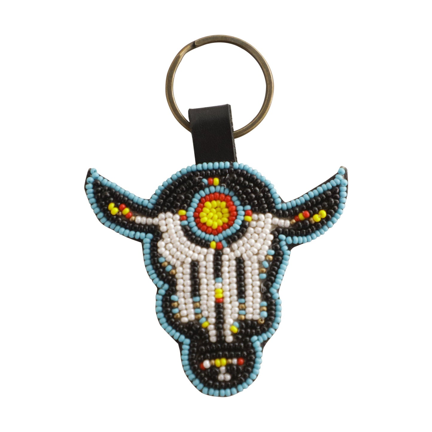 Antique Bull Keychain