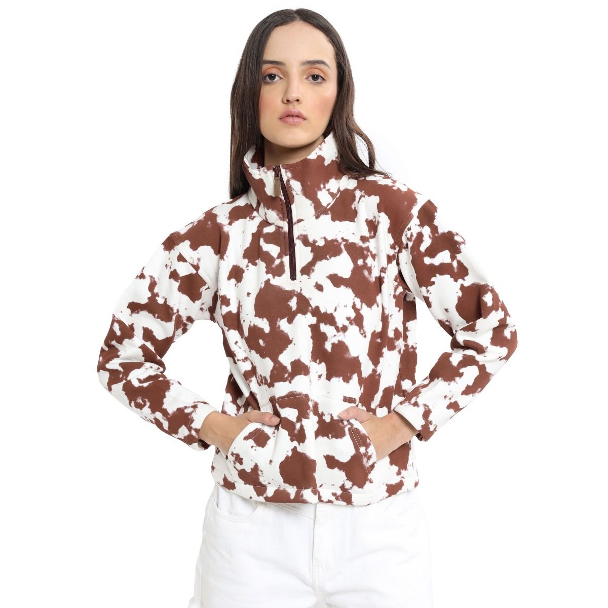 Brown Cow Quarter Zip