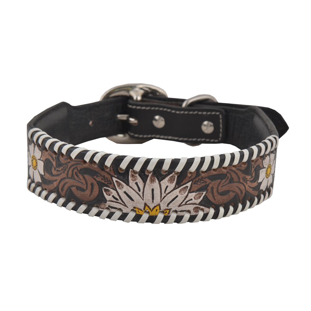 Oxy Daisy Leather Collar