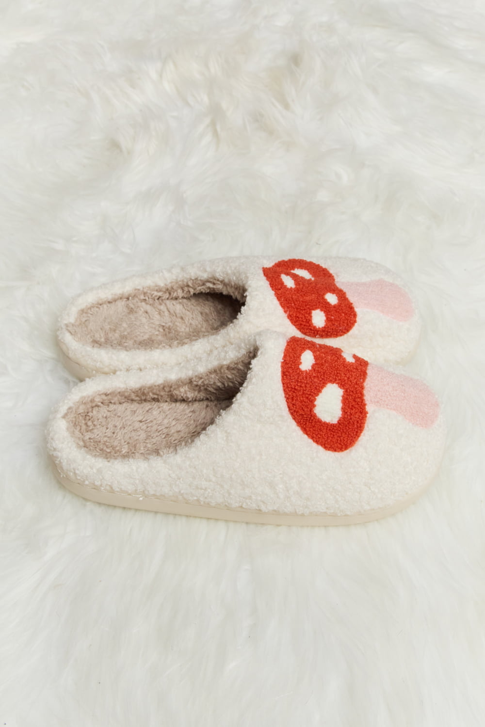 Melody Mushroom Plush Slide Slippers